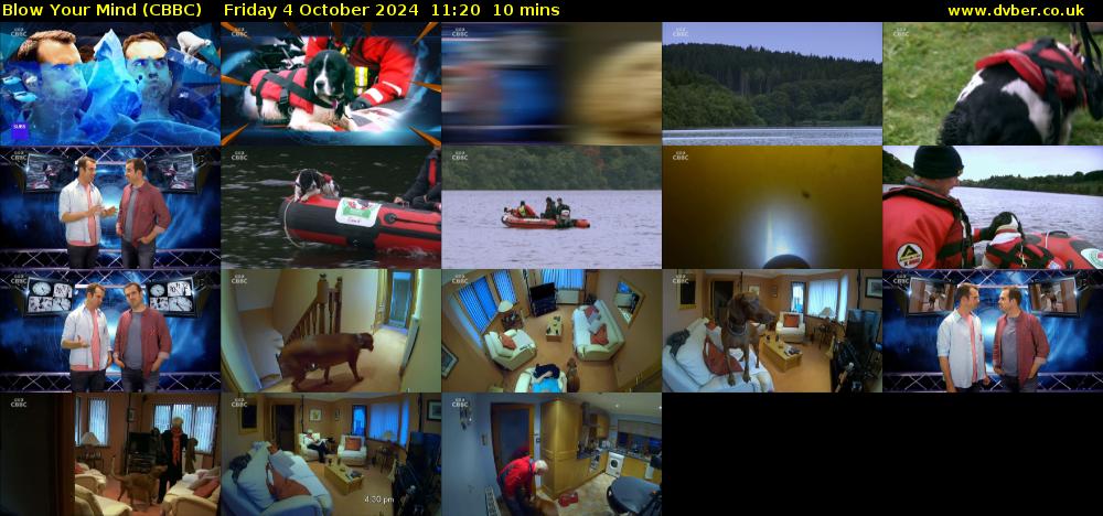 Blow Your Mind (CBBC) Friday 4 October 2024 11:20 - 11:30