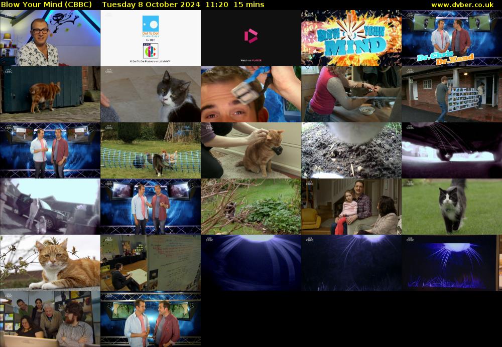 Blow Your Mind (CBBC) Tuesday 8 October 2024 11:20 - 11:35