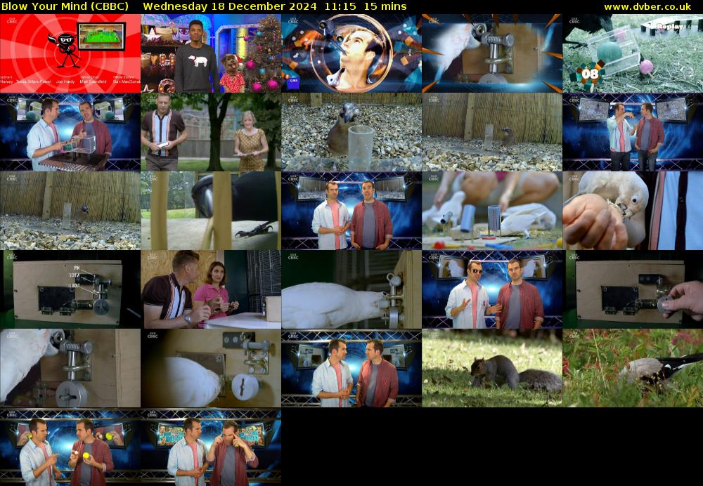 Blow Your Mind (CBBC) Wednesday 18 December 2024 11:15 - 11:30