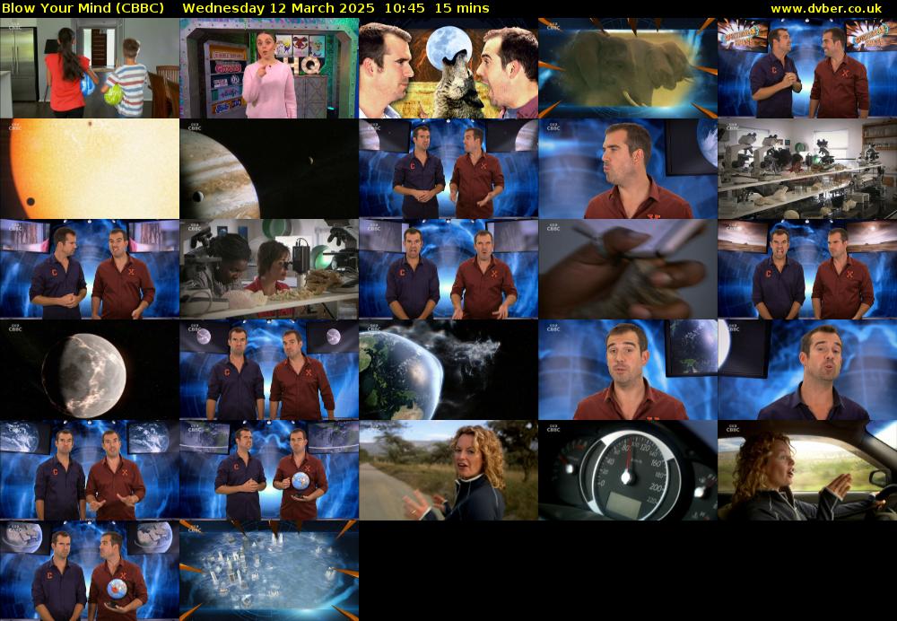 Blow Your Mind (CBBC) Wednesday 12 March 2025 10:45 - 11:00