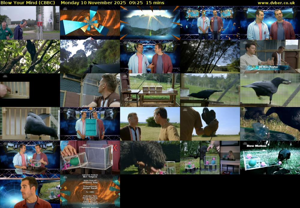 Blow Your Mind (CBBC) Monday 10 November 2025 09:25 - 09:40