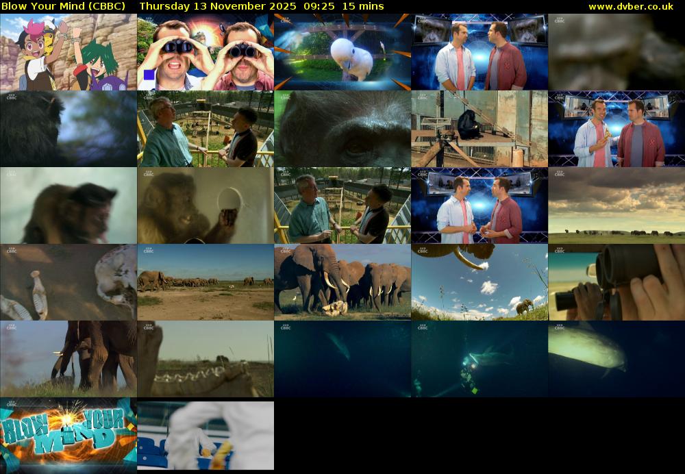 Blow Your Mind (CBBC) Thursday 13 November 2025 09:25 - 09:40