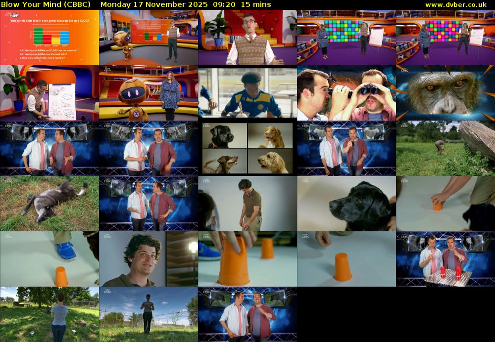 Blow Your Mind (CBBC) Monday 17 November 2025 09:20 - 09:35