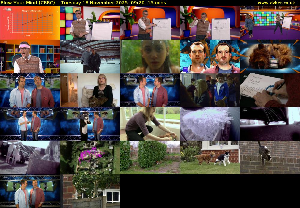 Blow Your Mind (CBBC) Tuesday 18 November 2025 09:20 - 09:35