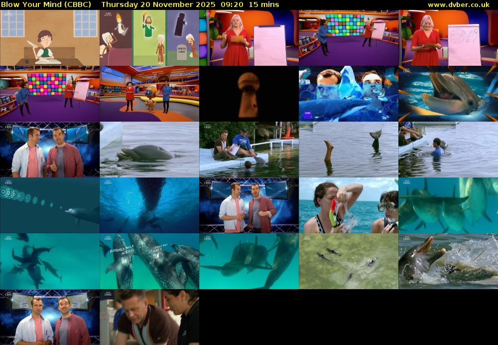 Blow Your Mind (CBBC) Thursday 20 November 2025 09:20 - 09:35