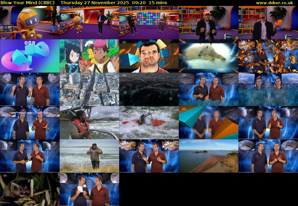 Blow Your Mind (CBBC) Thursday 27 November 2025 09:20 - 09:35