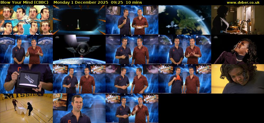 Blow Your Mind (CBBC) Monday 1 December 2025 09:25 - 09:35