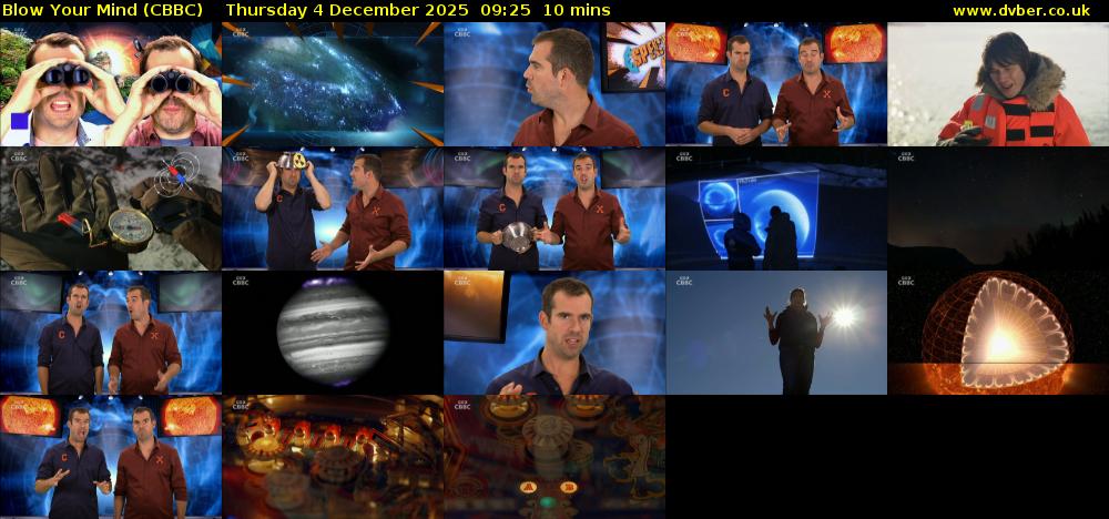 Blow Your Mind (CBBC) Thursday 4 December 2025 09:25 - 09:35