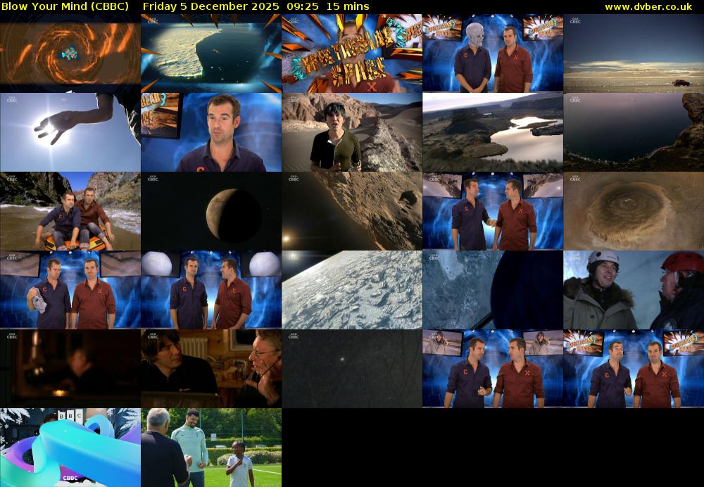 Blow Your Mind (CBBC) Friday 5 December 2025 09:25 - 09:40