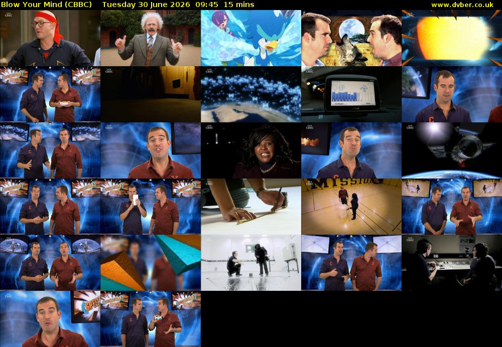 Blow Your Mind (CBBC) Tuesday 30 June 2026 09:45 - 10:00
