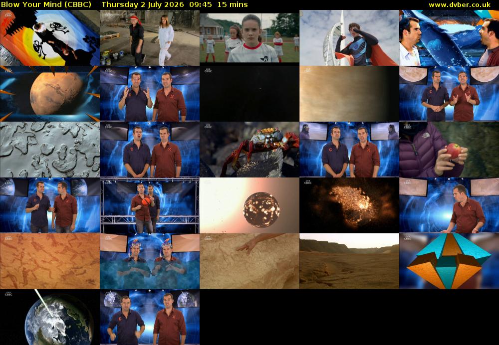 Blow Your Mind (CBBC) Thursday 2 July 2026 09:45 - 10:00