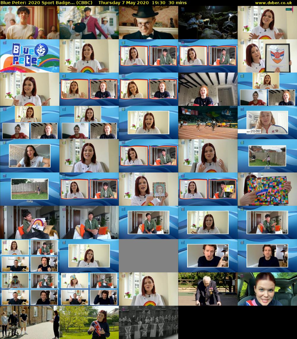 Blue Peter: 2020 Sport Badge... (CBBC) Thursday 7 May 2020 19:30 - 20:00
