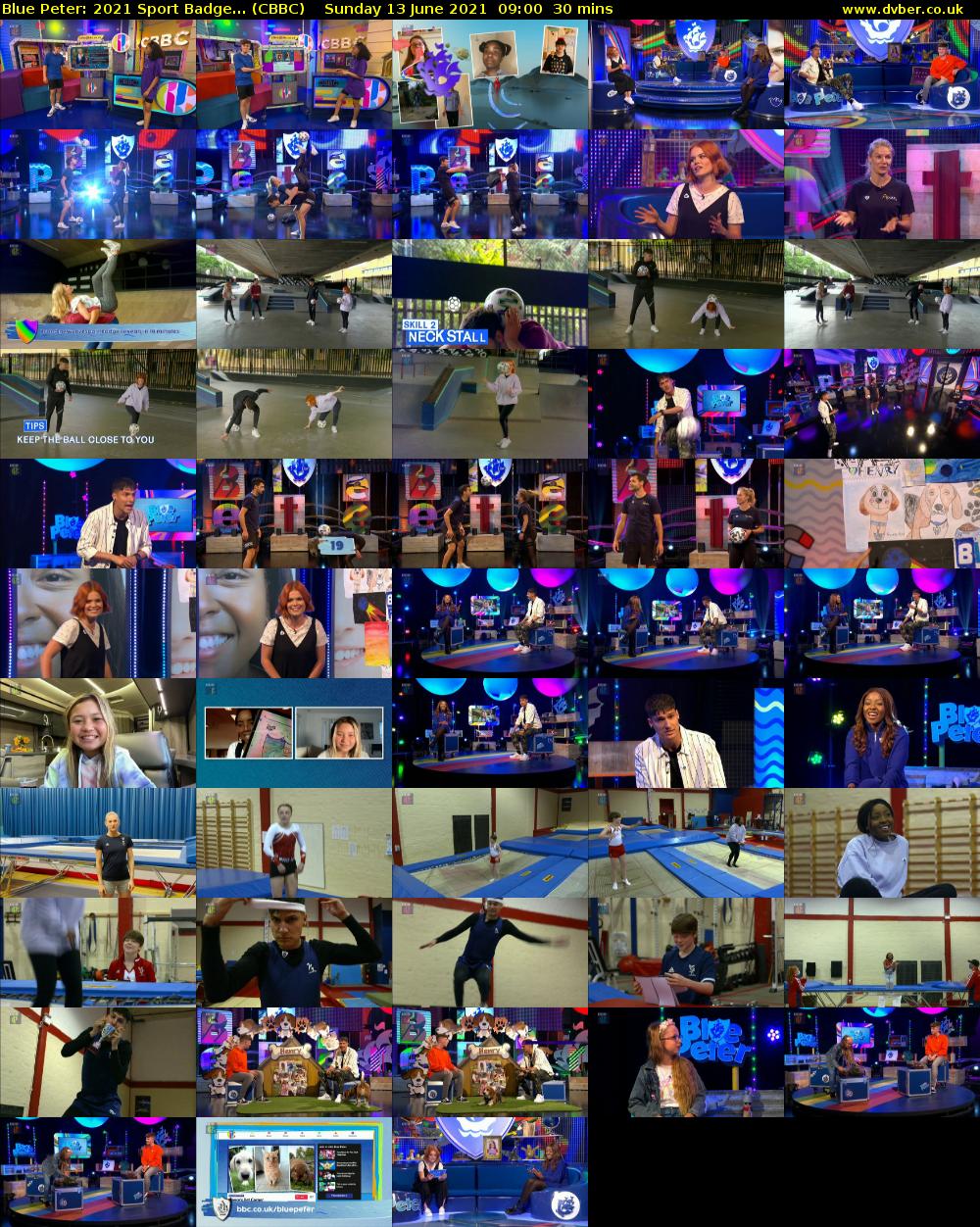 Blue Peter: 2021 Sport Badge... (CBBC) Sunday 13 June 2021 09:00 - 09:30