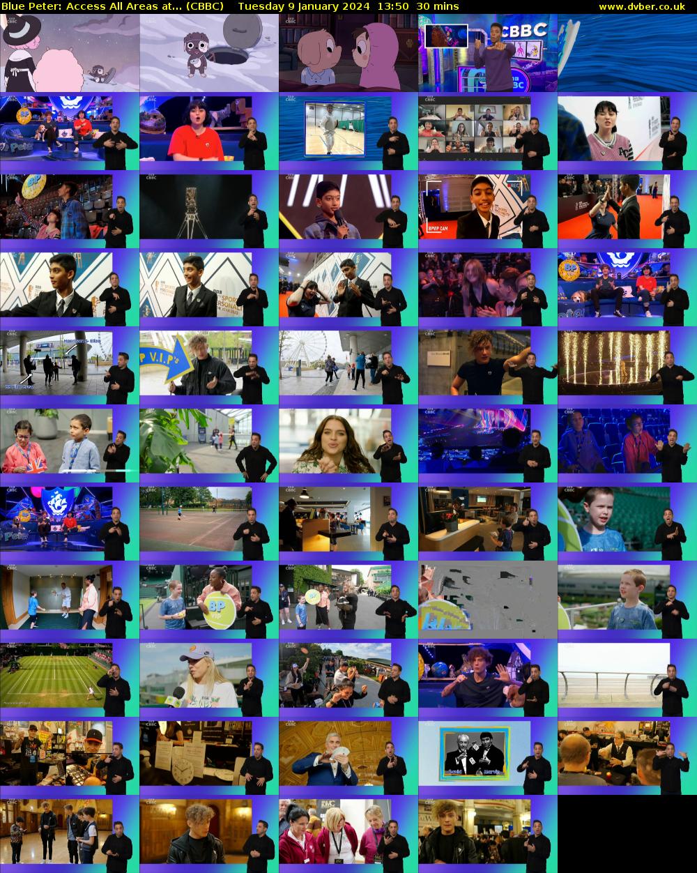 Blue Peter: Access All Areas at... (CBBC) Tuesday 9 January 2024 13:50 - 14:20