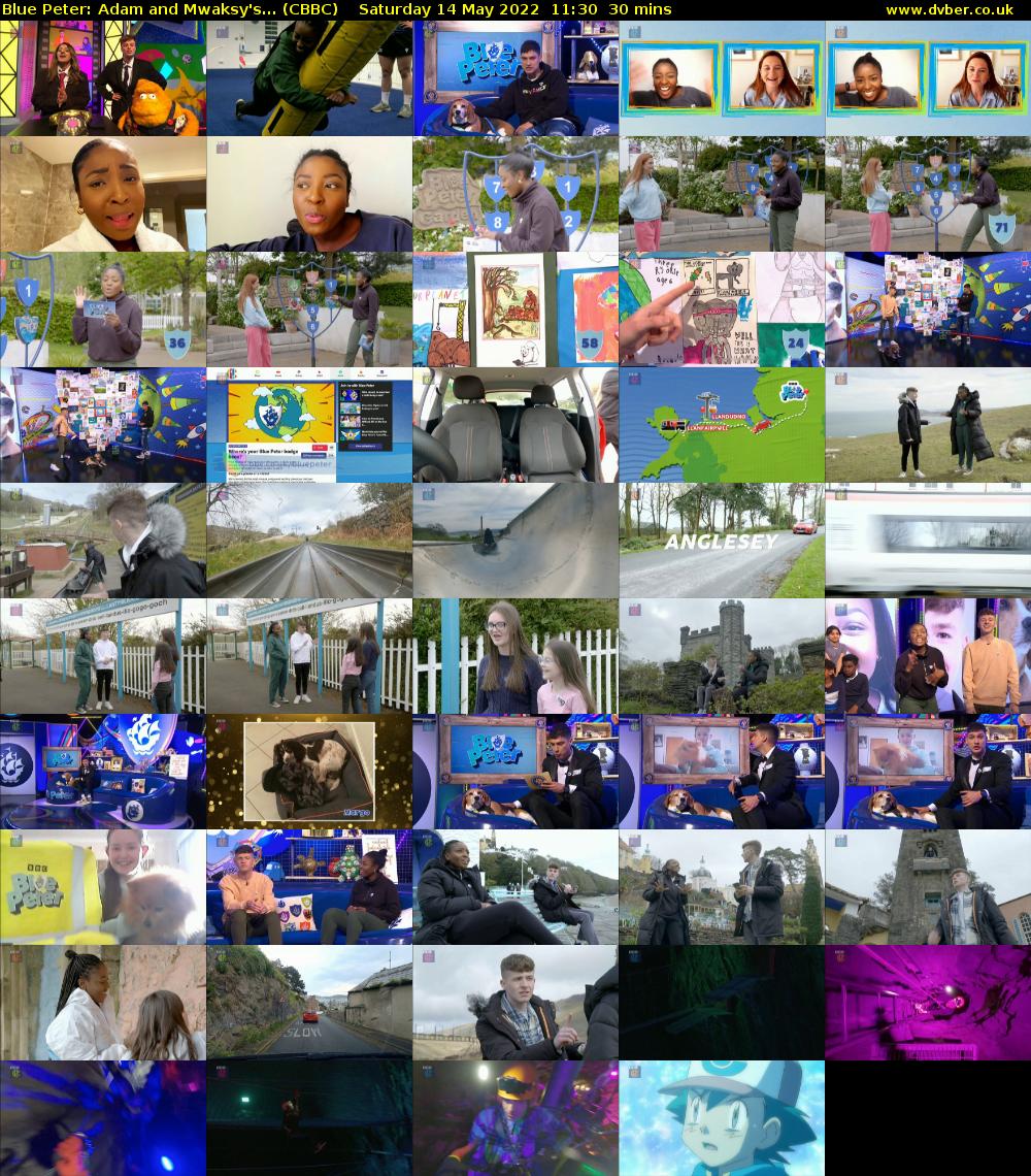 Blue Peter: Adam and Mwaksy's... (CBBC) Saturday 14 May 2022 11:30 - 12:00