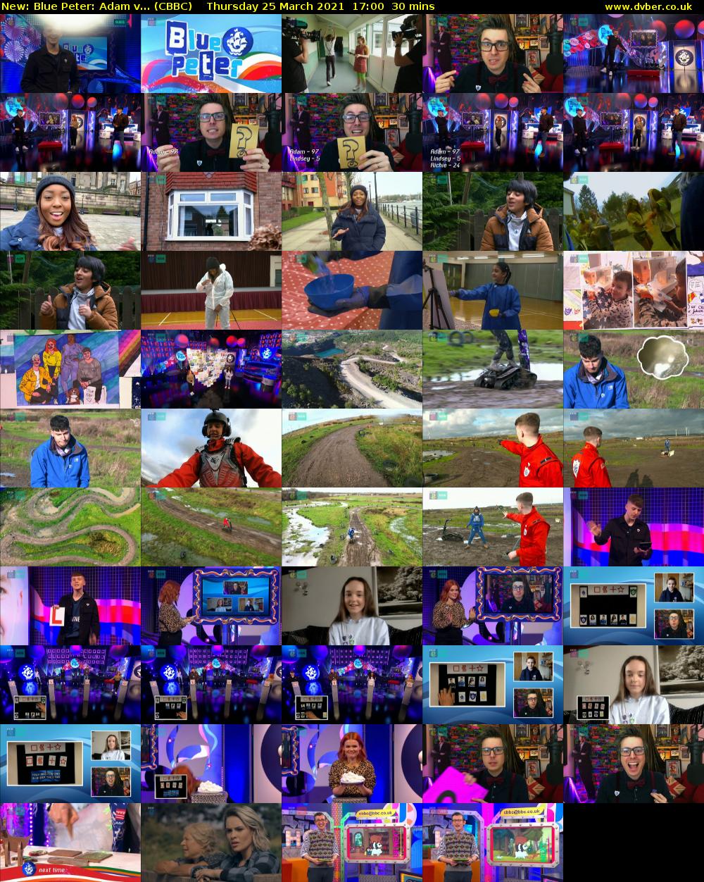 Blue Peter: Adam v... (CBBC) Thursday 25 March 2021 17:00 - 17:30