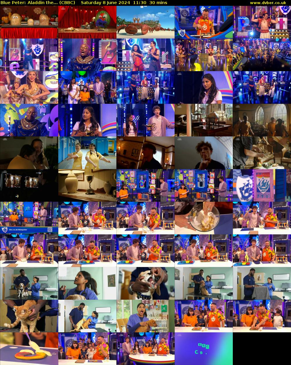 Blue Peter: Aladdin the... (CBBC) Saturday 8 June 2024 11:30 - 12:00