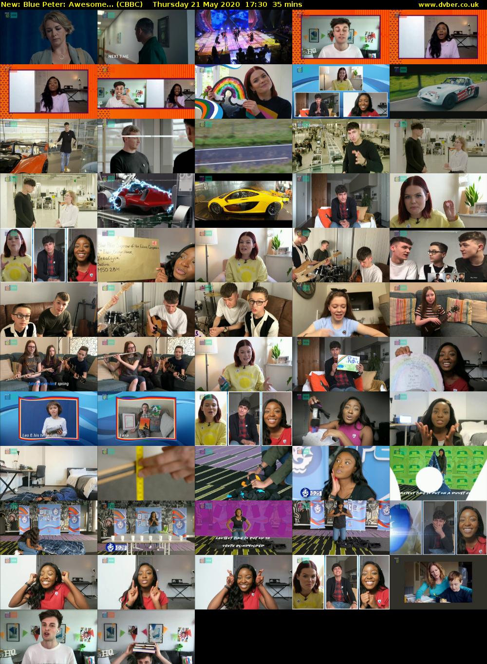 Blue Peter: Awesome... (CBBC) Thursday 21 May 2020 17:30 - 18:05
