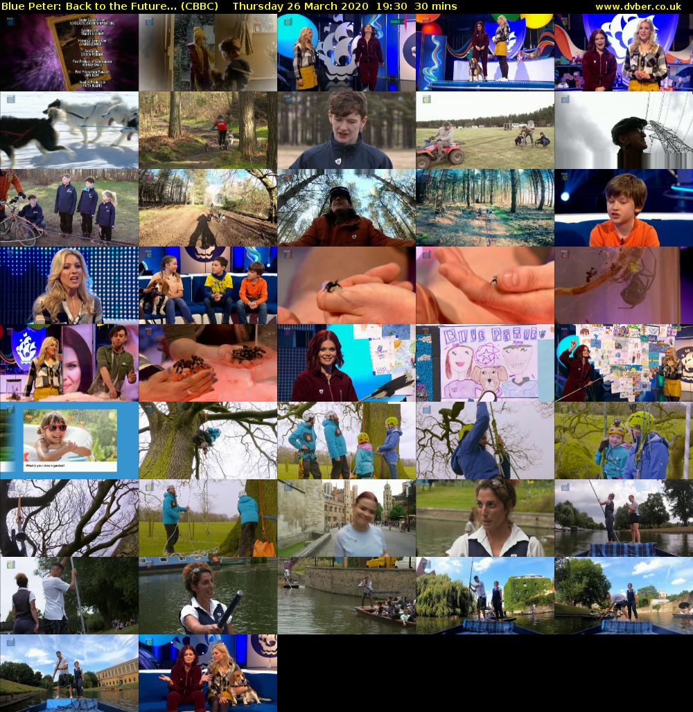 Blue Peter: Back to the Future... (CBBC) Thursday 26 March 2020 19:30 - 20:00