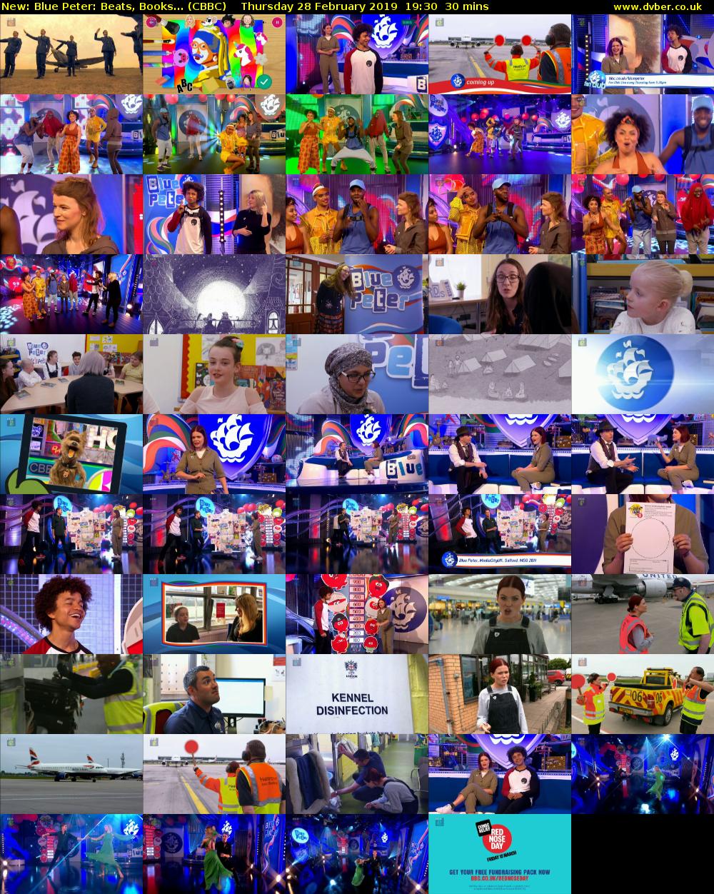Blue Peter: Beats, Books... (CBBC) Thursday 28 February 2019 19:30 - 20:00