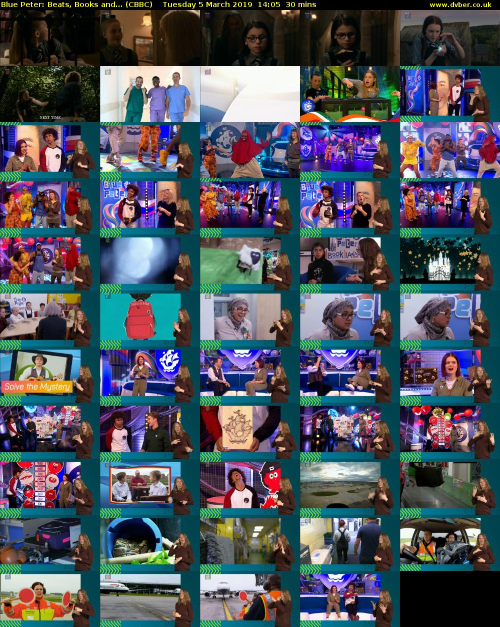 Blue Peter: Beats, Books and... (CBBC) Tuesday 5 March 2019 14:05 - 14:35