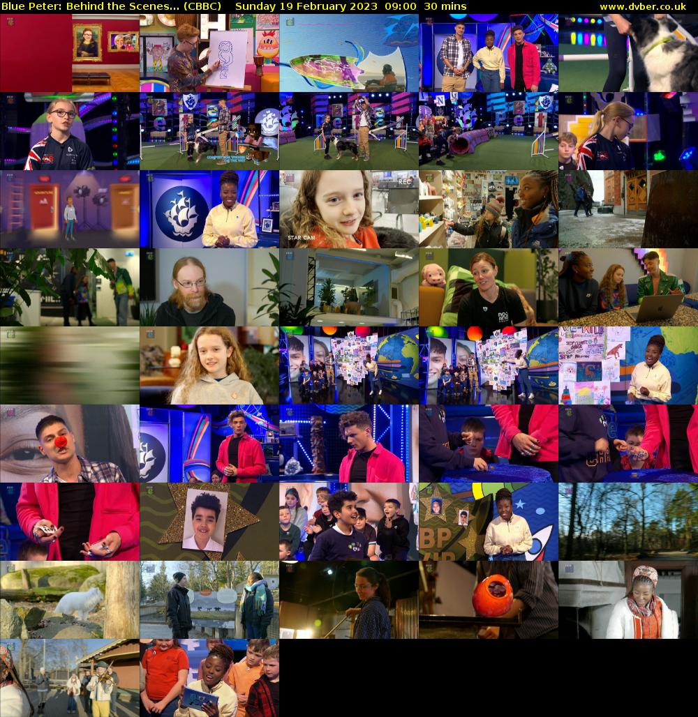 Blue Peter: Behind the Scenes... (CBBC) Sunday 19 February 2023 09:00 - 09:30