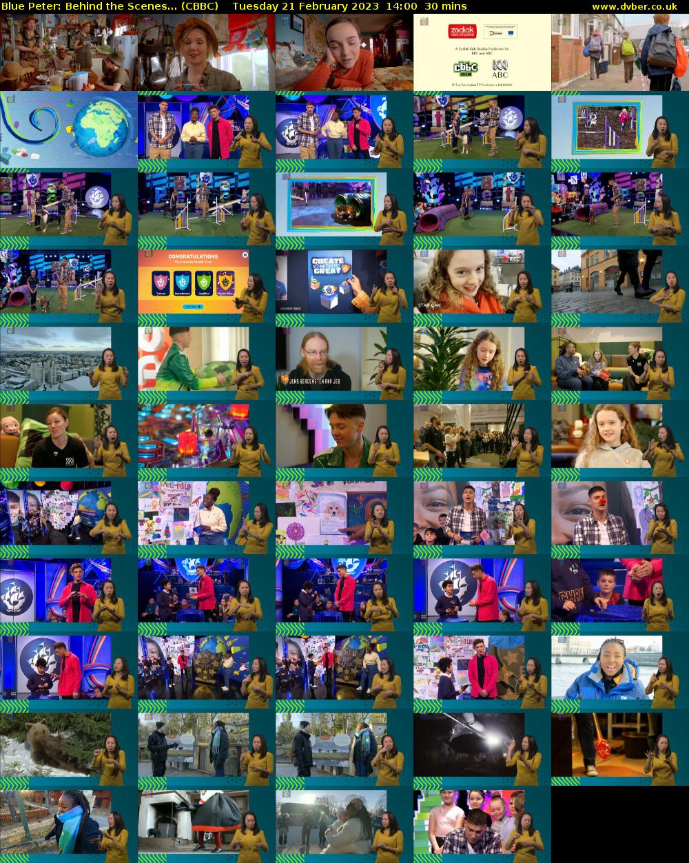 Blue Peter: Behind the Scenes... (CBBC) Tuesday 21 February 2023 14:00 - 14:30