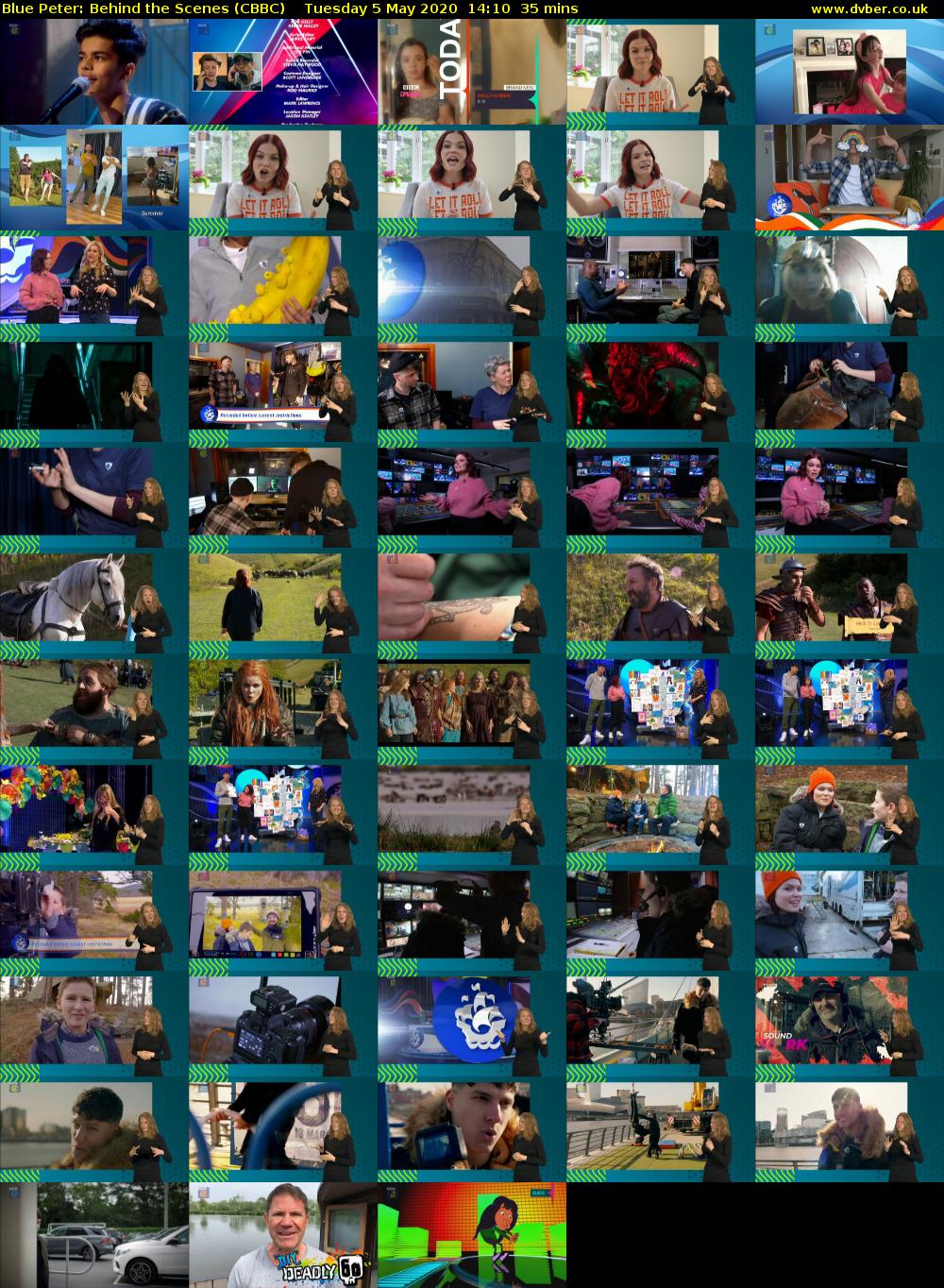 Blue Peter: Behind the Scenes (CBBC) Tuesday 5 May 2020 14:10 - 14:45