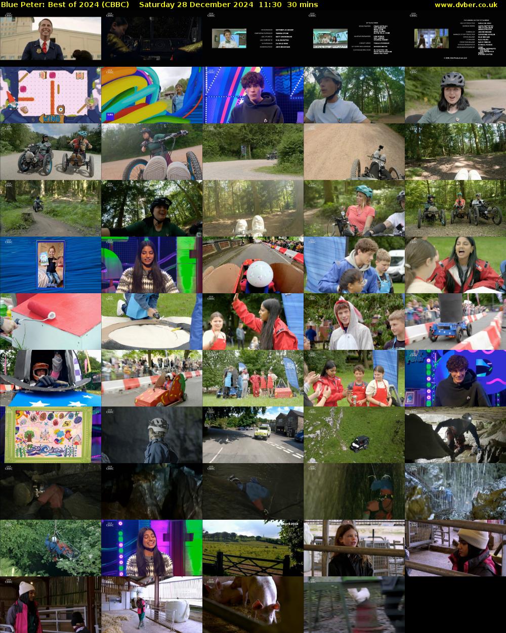 Blue Peter: Best of 2024 (CBBC) Saturday 28 December 2024 11:30 - 12:00