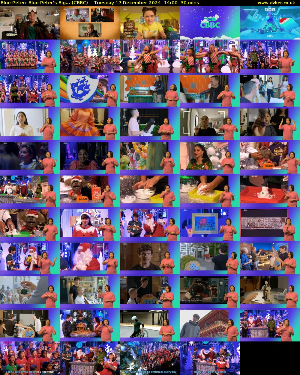 Blue Peter: Blue Peter's Big... (CBBC) Tuesday 17 December 2024 14:00 - 14:30