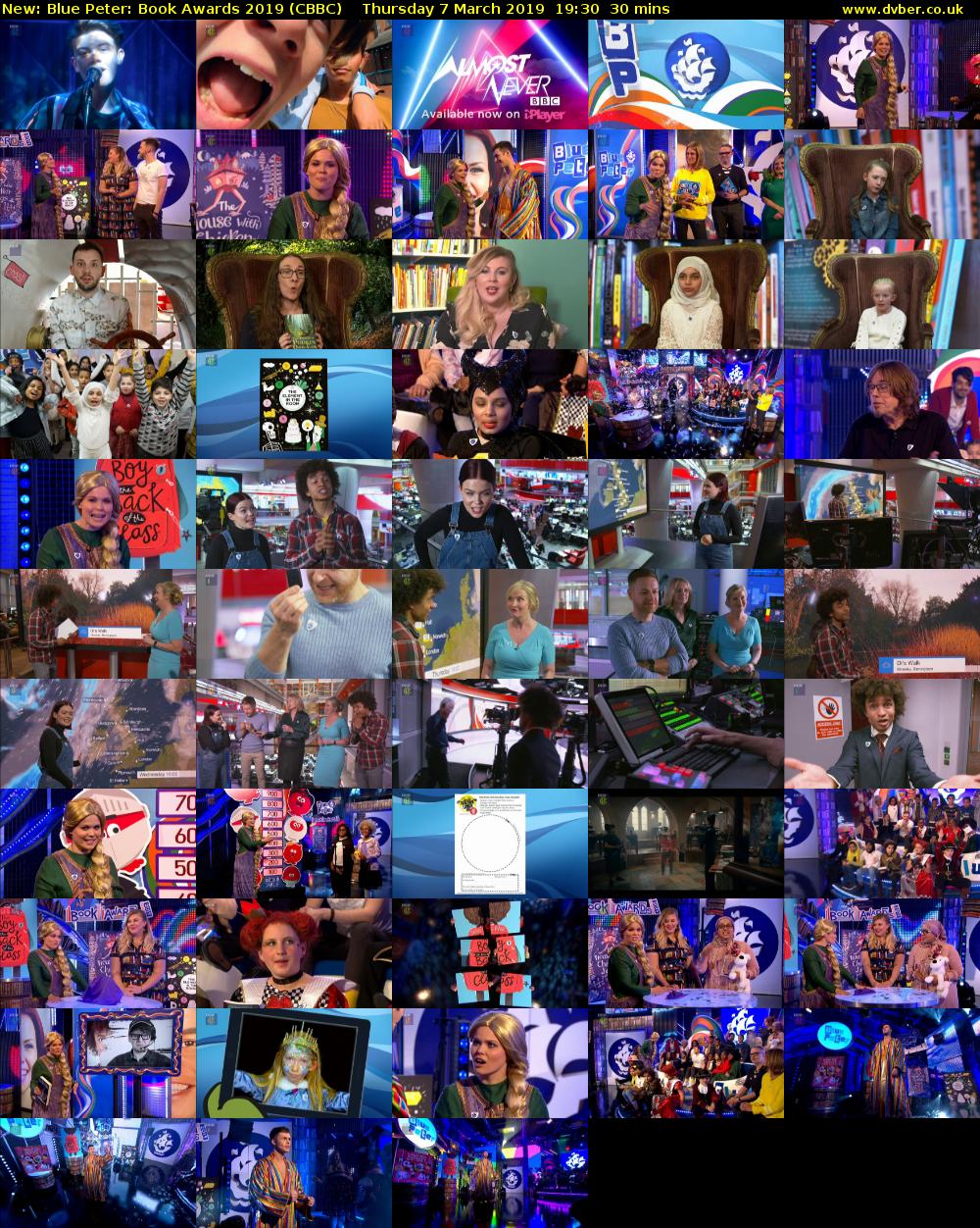 Blue Peter: Book Awards 2019 (CBBC) Thursday 7 March 2019 19:30 - 20:00