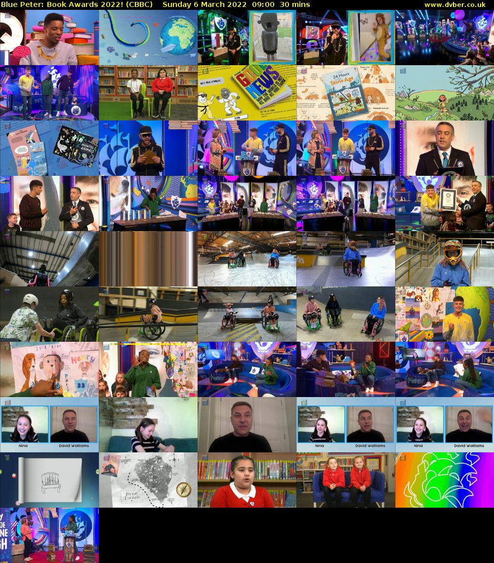 Blue Peter: Book Awards 2022! (CBBC) Sunday 6 March 2022 09:00 - 09:30