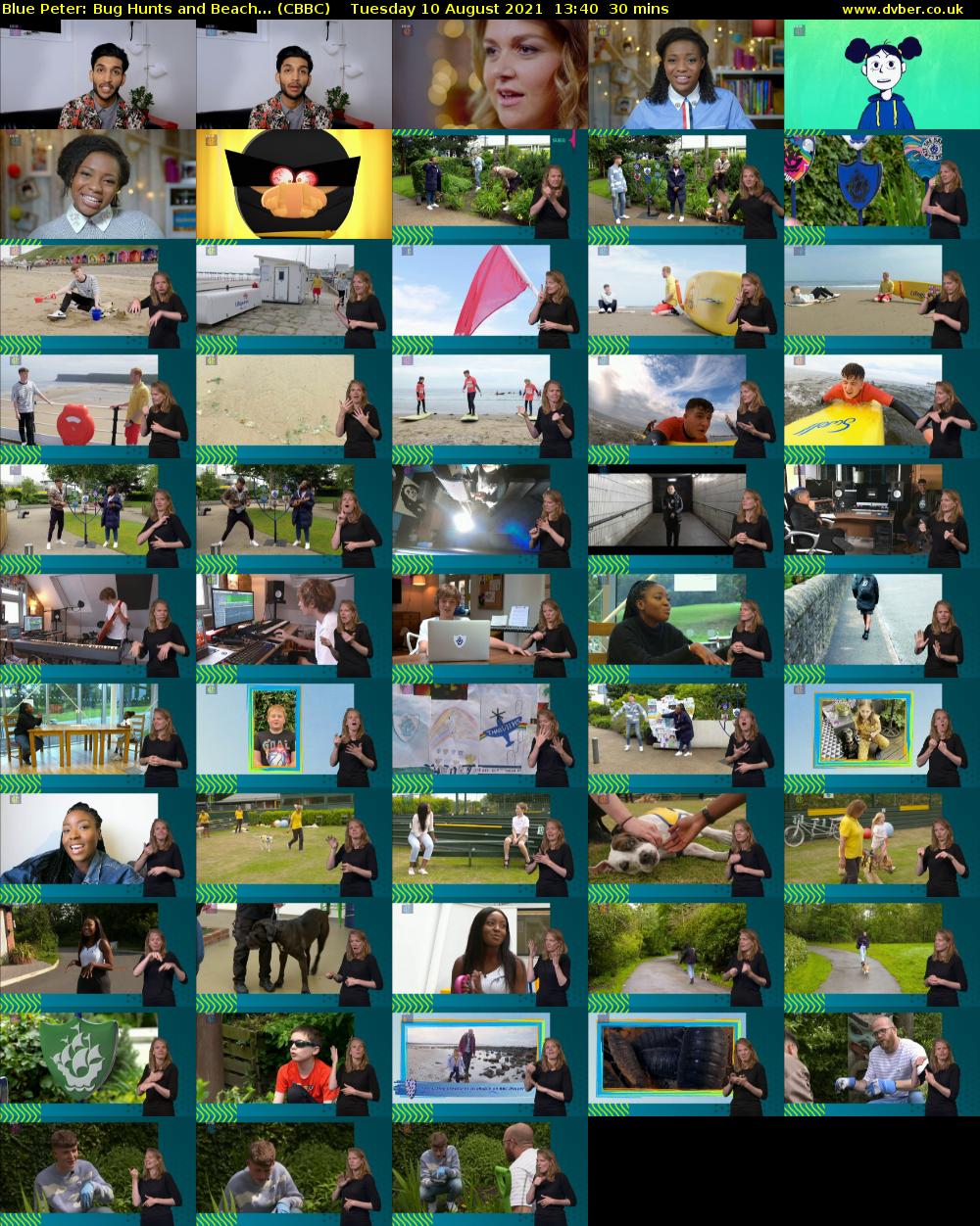 Blue Peter: Bug hunts and beach... (CBBC) Tuesday 10 August 2021 13:40 - 14:10