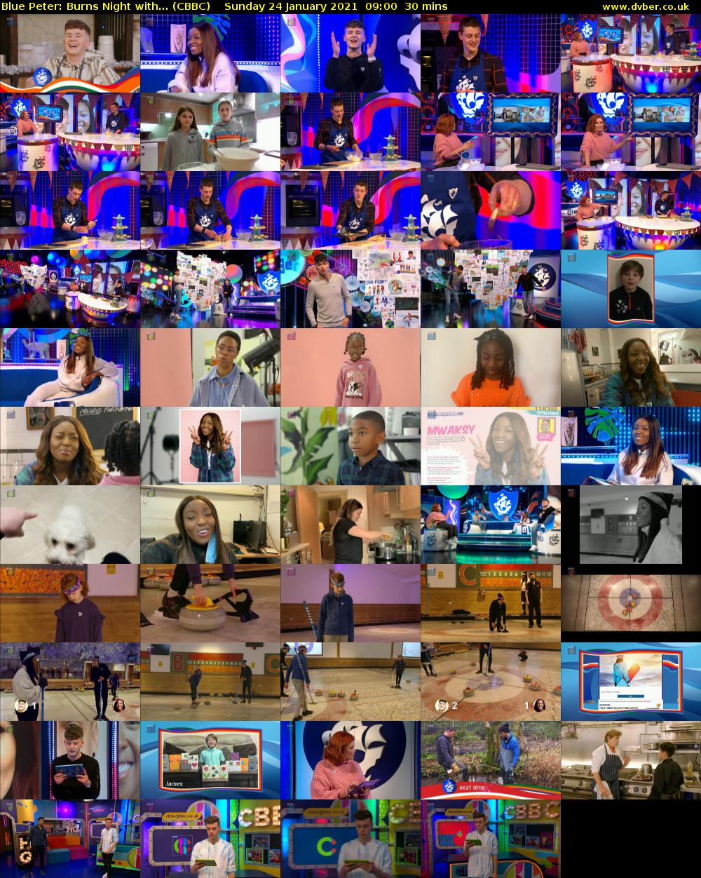 Blue Peter: Burns Night with... (CBBC) Sunday 24 January 2021 09:00 - 09:30