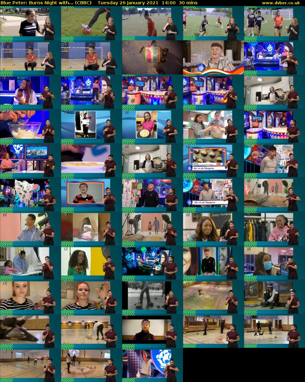 Blue Peter: Burns Night with... (CBBC) Tuesday 26 January 2021 14:00 - 14:30
