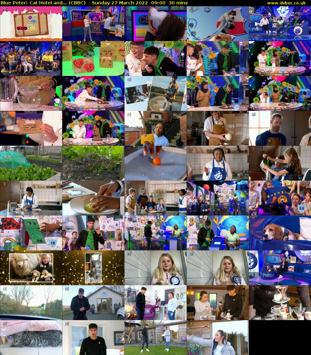 Blue Peter: Cat Hotel and... (CBBC) Sunday 27 March 2022 09:00 - 09:30