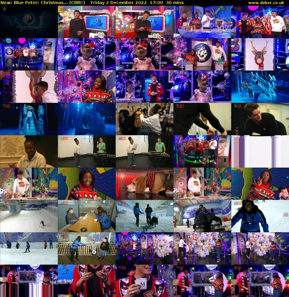 Blue Peter: Christmas... (CBBC) Friday 2 December 2022 17:00 - 17:30