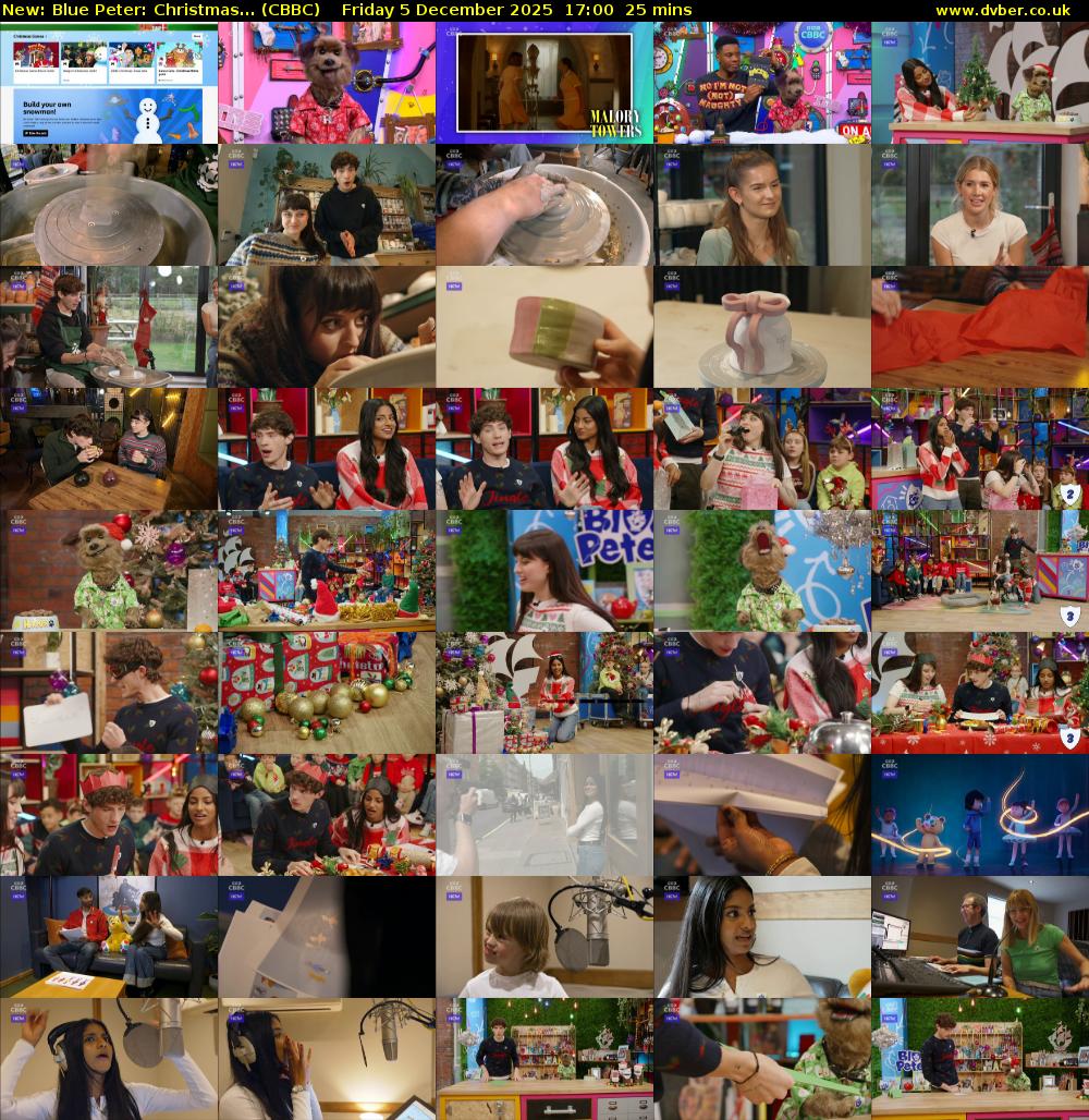 Blue Peter: Christmas... (CBBC) Friday 5 December 2025 17:00 - 17:25