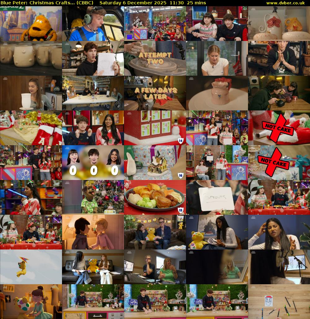 Blue Peter: Christmas Crafts... (CBBC) Saturday 6 December 2025 11:30 - 11:55