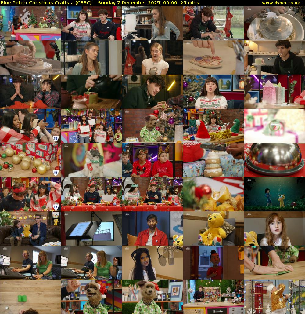 Blue Peter: Christmas Crafts... (CBBC) Sunday 7 December 2025 09:00 - 09:25