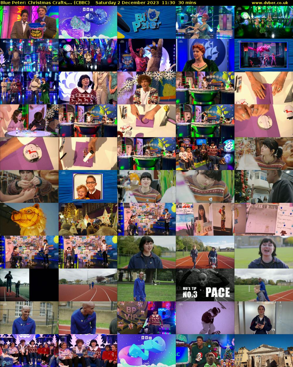 Blue Peter: Christmas Crafts,... (CBBC) Saturday 2 December 2023 11:30 - 12:00