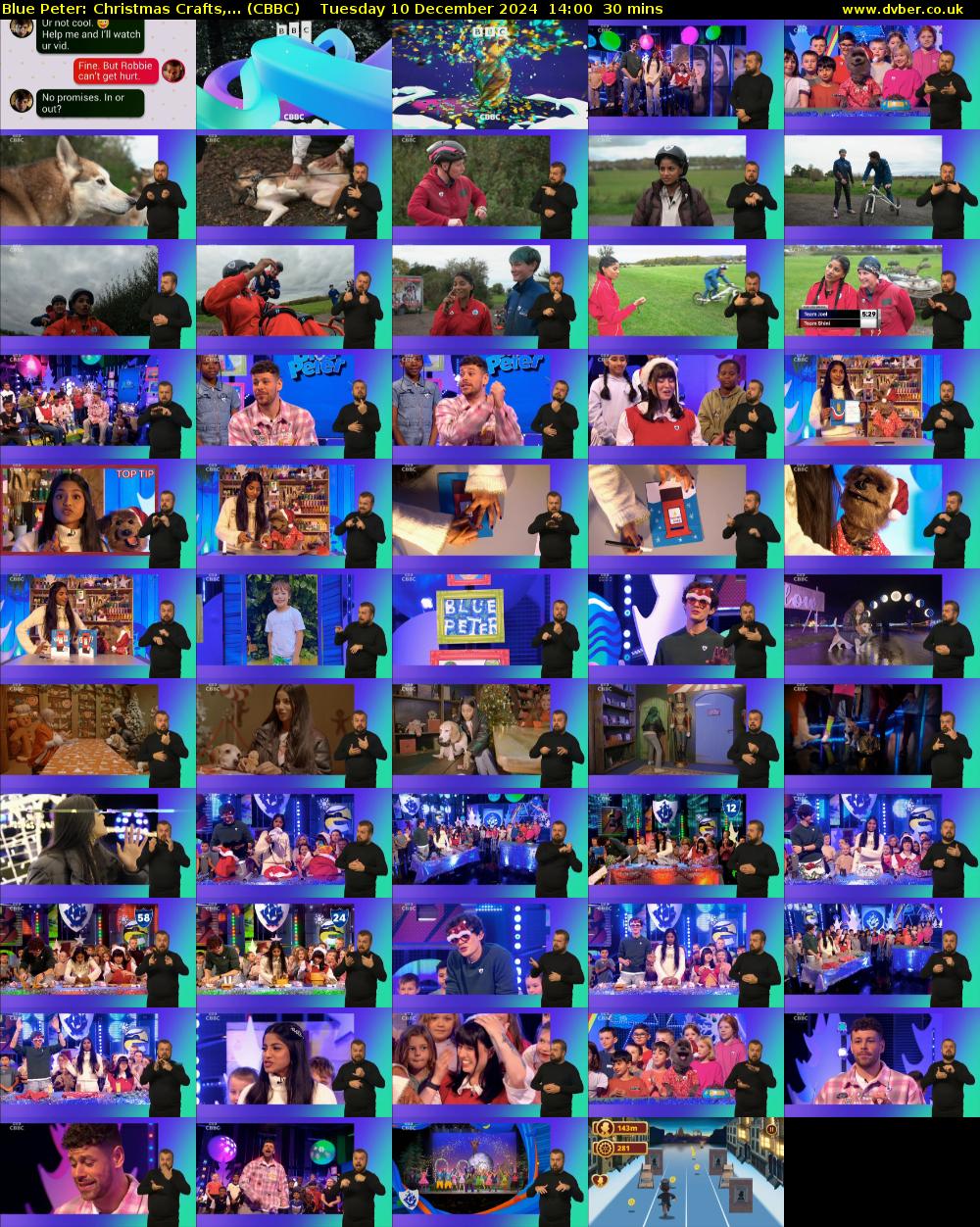 Blue Peter: Christmas Crafts,... (CBBC) Tuesday 10 December 2024 14:00 - 14:30