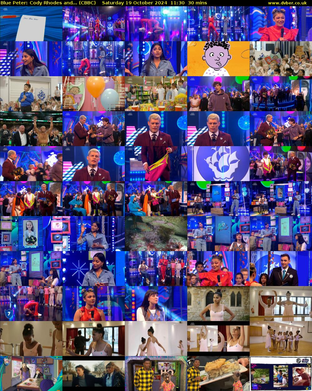 Blue Peter: Cody Rhodes and... (CBBC) Saturday 19 October 2024 11:30 - 12:00