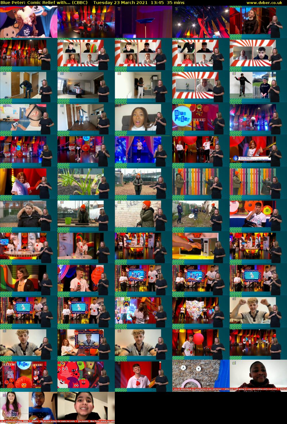 Blue Peter: Comic Relief with... (CBBC) Tuesday 23 March 2021 13:45 - 14:20