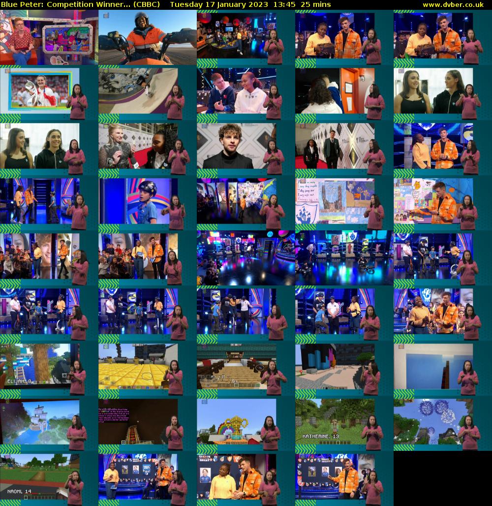 Blue Peter: Competition Winner... (CBBC) Tuesday 17 January 2023 13:45 - 14:10