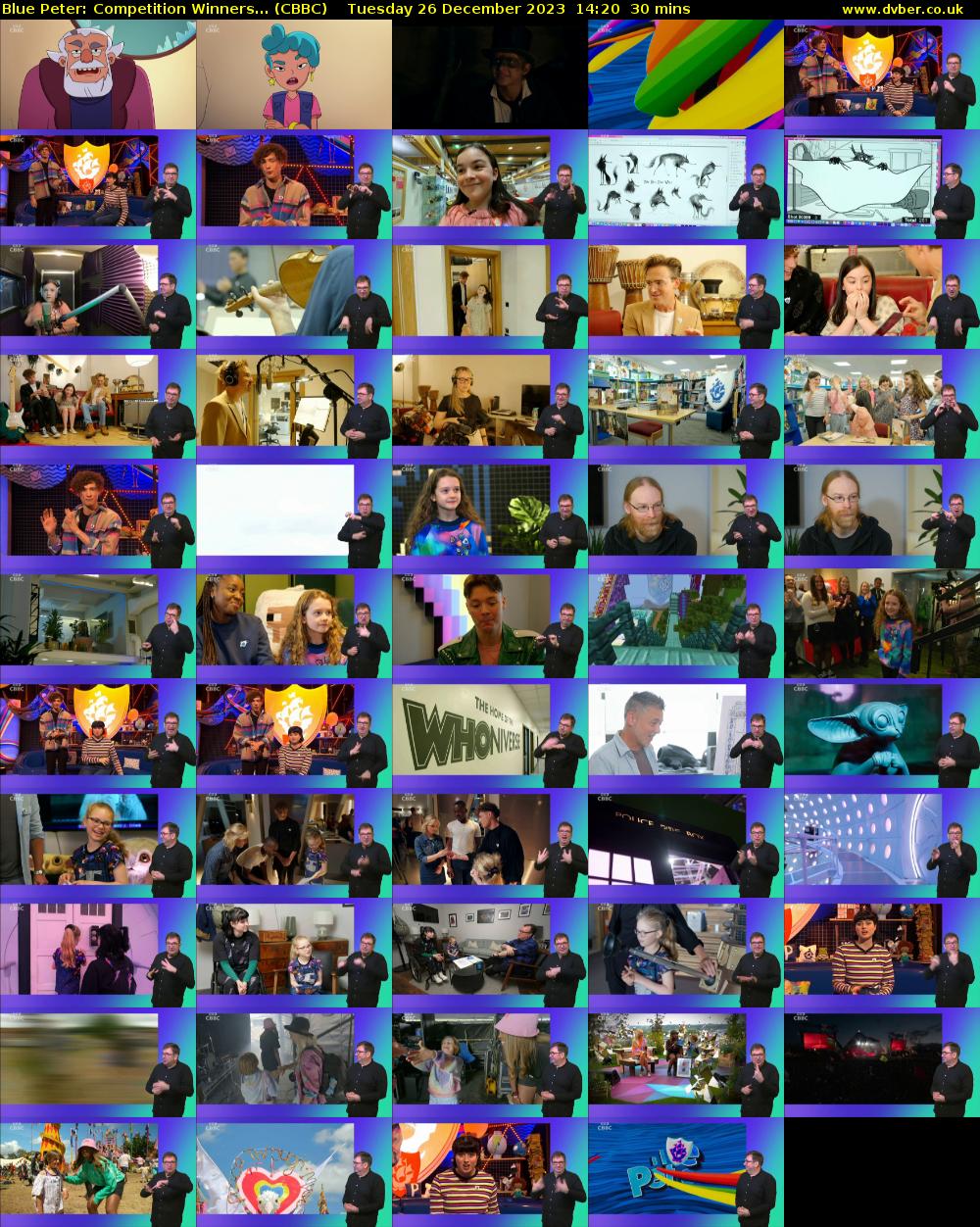 Blue Peter: Competition Winners... (CBBC) Tuesday 26 December 2023 14:20 - 14:50