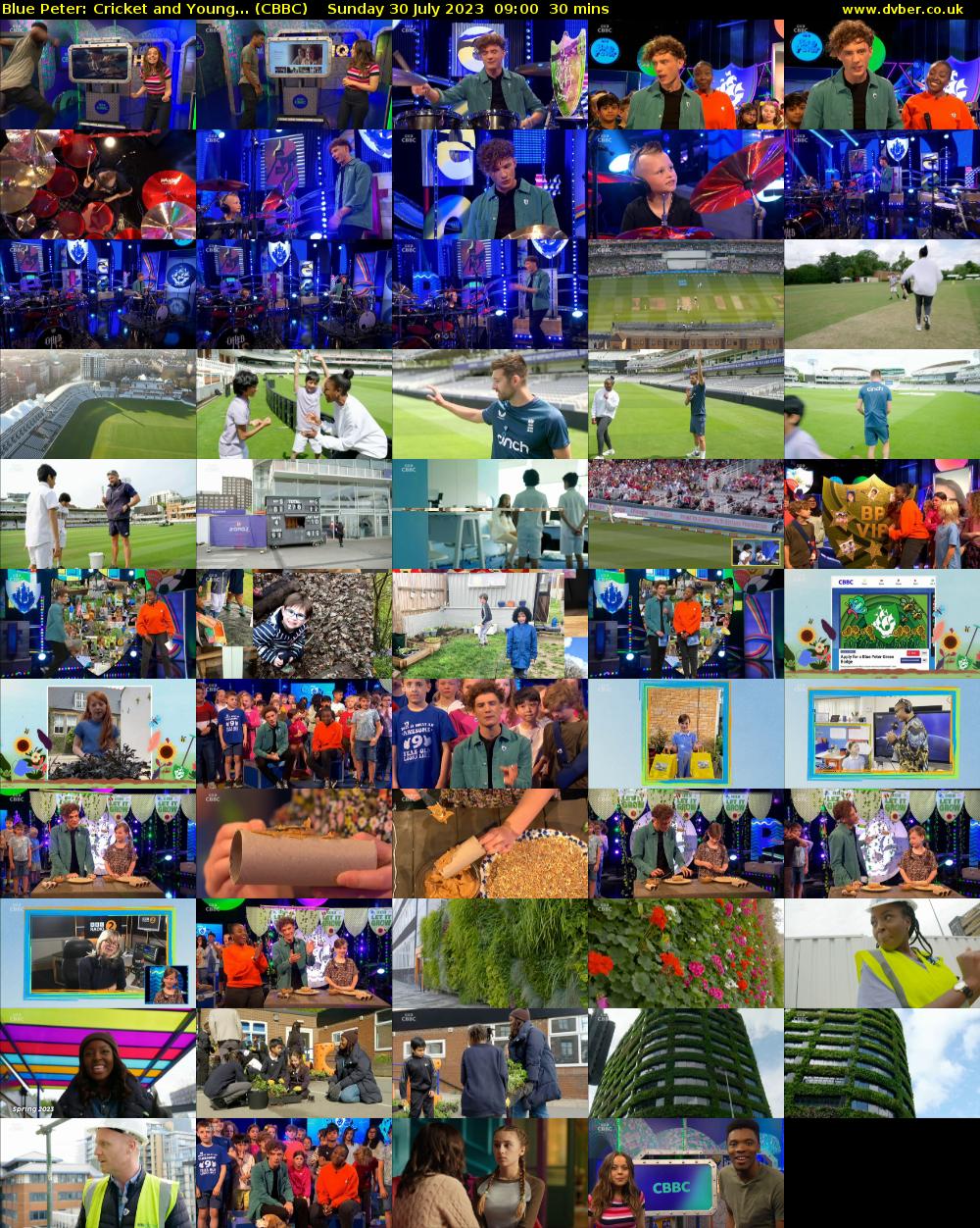 Blue Peter: Cricket and Young... (CBBC) Sunday 30 July 2023 09:00 - 09:30