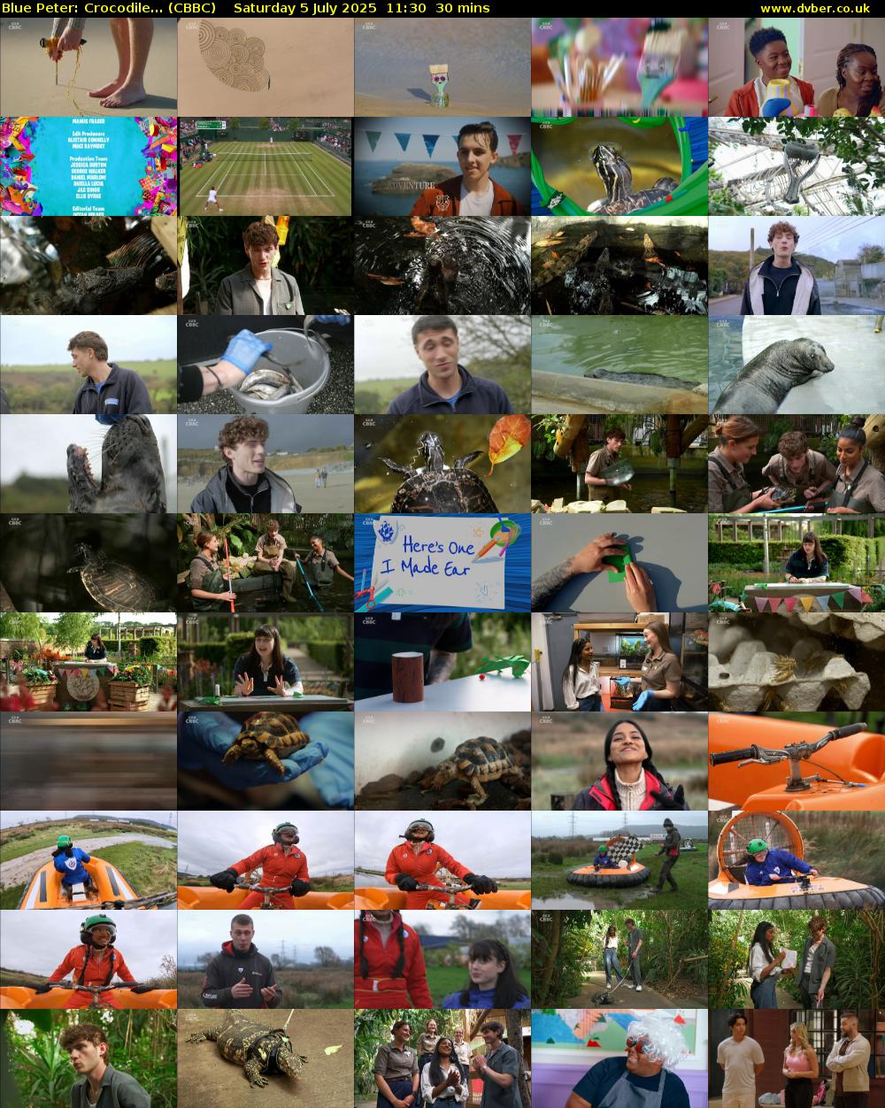 Blue Peter: Crocodile... (CBBC) Saturday 5 July 2025 11:30 - 12:00