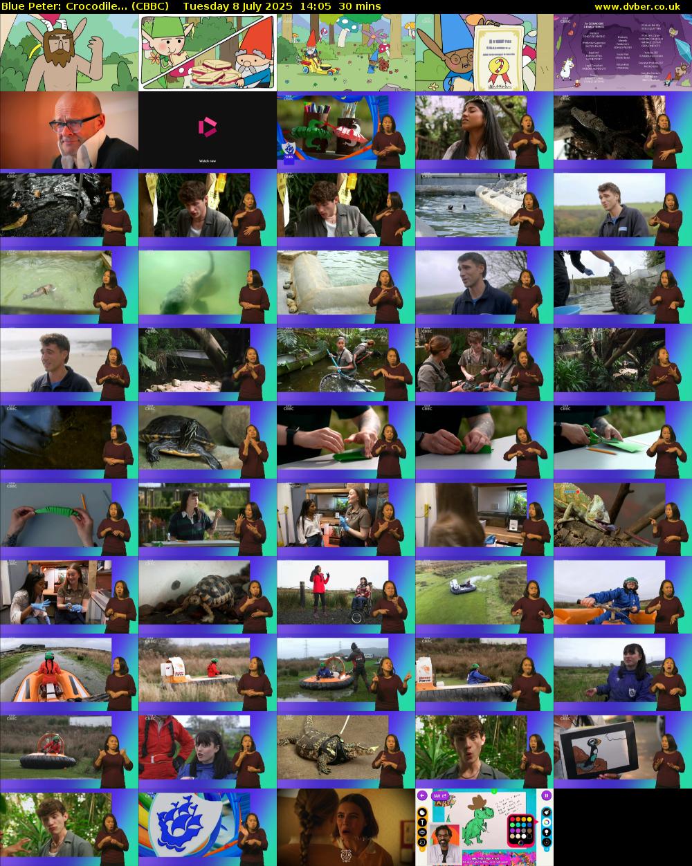 Blue Peter: Crocodile... (CBBC) Tuesday 8 July 2025 14:05 - 14:35