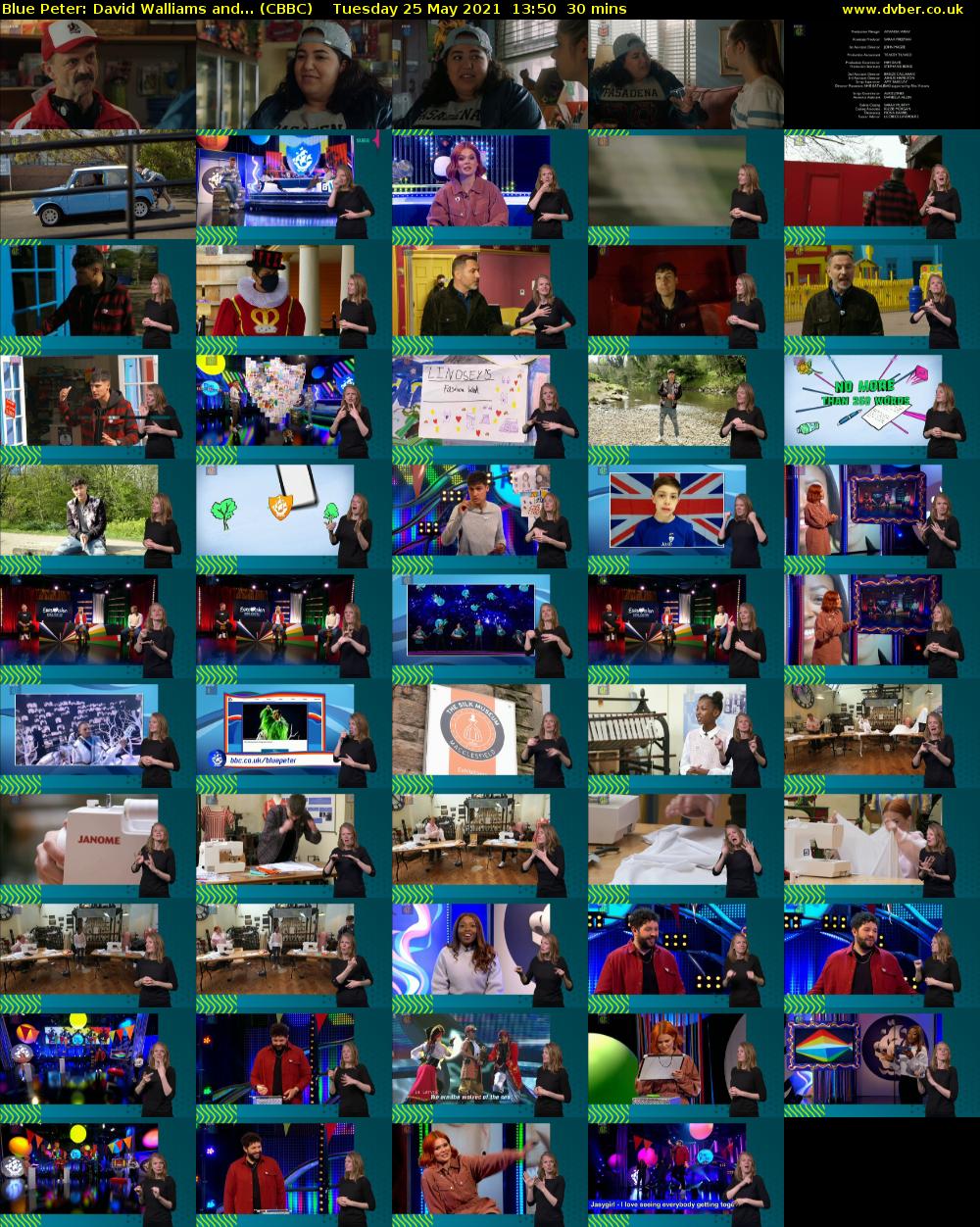 Blue Peter: David Walliams and... (CBBC) Tuesday 25 May 2021 13:50 - 14:20